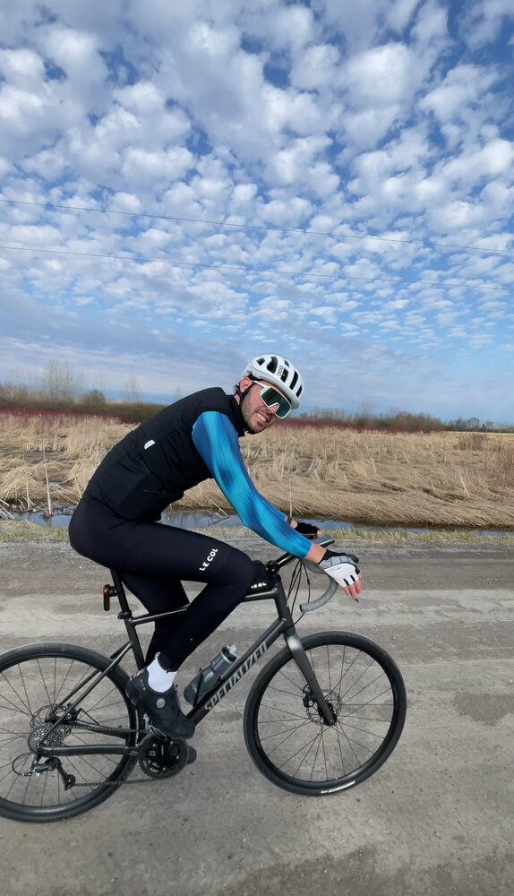 Rider on the Rouge to Goodwood gravel loop